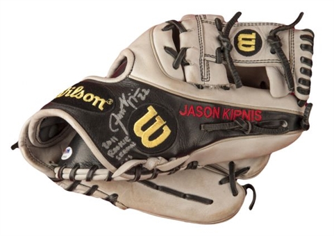 2011 Jason Kipnis Game Used & Signed Fielders Glove From Rookie Season (Kipnis & PSA/DNA LOA)